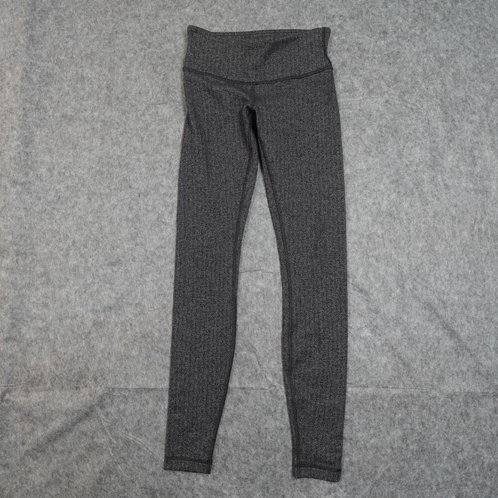 Lululemon Leggings Womens 4 Wunder Under Low Rise 28" Heathered Herringbone